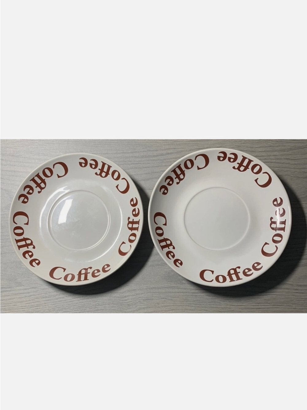 2 Coffee Saucers - Unbranded -New w/ Defects - Cup - Plate - Kitchen - Drinkware